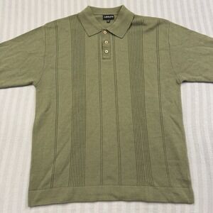 Adolfo Men's Size Large Long Sleeve Polo